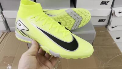 Nike Air Zoom Mercurial Superfly 10 Elite TF Artificial Turf Soccer Shoes - Yellow/Silver/Black