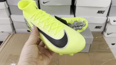 Nike Air Zoom Mercurial Superfly 10 Elite AG Artificial Grass Soccer Cleats - Yellow/Silver/Black