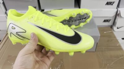 Nike Air Zoom Mercurial Vapor 16 Elite AG Artificial Grass Soccer Cleats - Yellow/Silver/Black