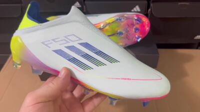 Adidas F50 Elite Laceless FG Firm Ground Soccer Cleats - Jade/Blue/Yellow