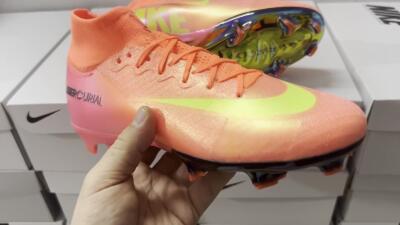 Nike Air Zoom Mercurial Superfly 10 Elite FG Firm Ground Soccer Cleats - Orange/Yellow/Black