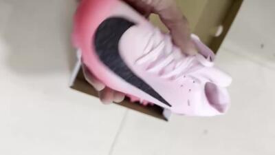 Kids Nike Air Zoom Mercurial Vapor 15 Elite FG Firm Ground Soccer Cleats - Pink/Black