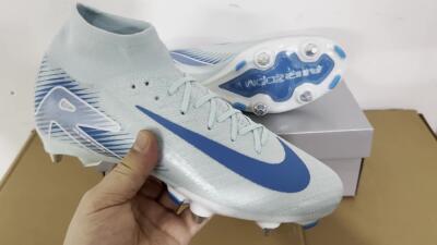 Nike Air Zoom Mercurial Superfly 10 Elite SG Soft Ground Soccer Cleats - Jade/Blue/White