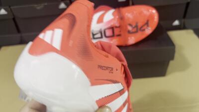 Adidas Predator Elite Foldover Tongue 2025 Pure Victory FG Firm Ground Soccer Cleats - Lucid Red/White/Black