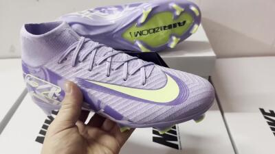Nike Air Zoom Mercurial Superfly 10 Elite FG Firm Ground Soccer Cleats - Purple/Yellow/White
