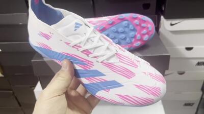 Adidas Predator Elite 24 MG Multi Ground Soccer Cleats - White/Blue/Pink