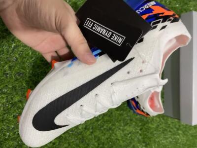 Nike Air Zoom Mercurial Vapor 16 Elite FG Firm Ground Soccer Cleats - White/Black/Blue/Orange