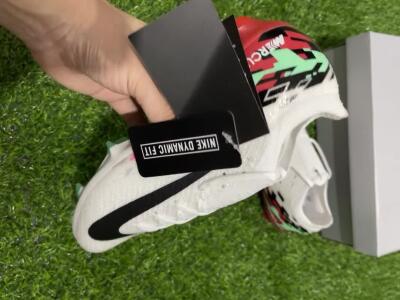 Nike Air Zoom Mercurial Vapor 16 Elite FG Firm Ground Soccer Cleats - White/Black/Pink/Green