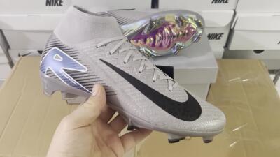 Nike Mercurial Superfly 10 Elite FG Firm Ground Soccer Cleats - Grey/Black/Blue/Gold
