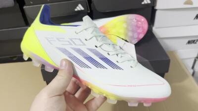 Adidas F50 Elite MG Multi Ground Soccer Cleats - Jade/Blue/Yellow