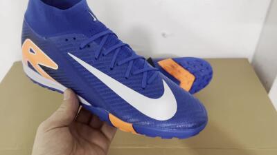 Nike Air Zoom Mercurial Superfly 10 Elite TF Artificial Turf Soccer Shoes - Blue/White/Orange