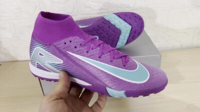 Nike Air Zoom Mercurial Superfly 10 Elite TF Artificial Turf Soccer Shoes - Purple/Jade/White