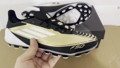 Adidas F50 Elite Messi MG Multi Ground Soccer Cleats - Gold/Black/White