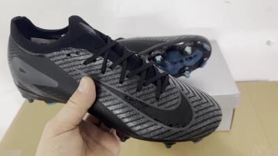 Nike Air Zoom Mercurial Vapor 16 Elite SG Soft Ground Soccer Cleats - Black/Silver/Blue
