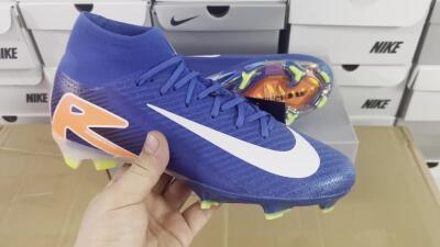 Nike Air Zoom Mercurial Superfly 10 Elite FG Firm Ground Soccer Cleats - Blue/White/Orange