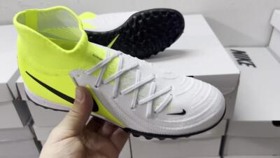 Nike Phantom Luna Elite NU TF Artificial Turf Soccer Shoes - Grey/Yellow/Black