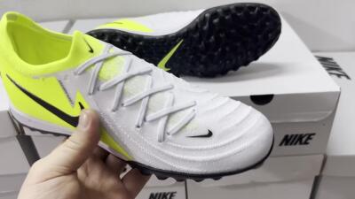 Nike Phantom Luna Elite TF Artificial Turf Soccer Shoes - Grey/Yellow/Black