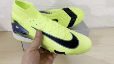 Nike Air Zoom Mercurial Superfly 10 Elite TF Artificial Turf Soccer Shoes - Yellow/Black/Blue