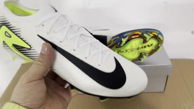 Nike Air Zoom Mercurial Vapor 16 Elite FG Firm Ground Soccer Cleats - White/Black/Yellow