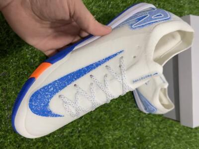 Nike Air Zoom Mercurial Vapor 16 Elite IC Indoor & Futsal Soccer Shoes - White/Blue/Orange