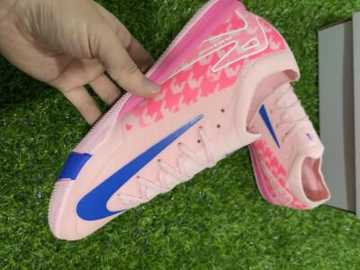 Nike Air Zoom Mercurial Vapor 16 Elite IC Indoor & Futsal Soccer Shoes - Pink/Blue/White