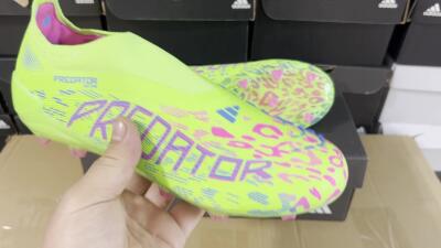 Adidas Predator Elite Laceless FG Firm Ground Soccer Cleats - Yellow/Red/Purple