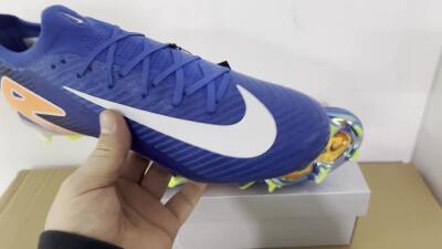 Nike Air Zoom Mercurial Vapor 16 Elite FG Firm Ground Soccer Cleats - Blue/White/Orange