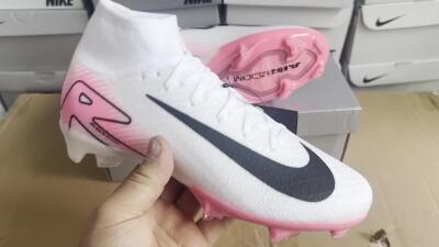 Nike Air Zoom Mercurial Superfly 10 Elite FG Firm Ground Soccer Cleats - White/Black/Pink