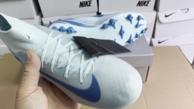 Nike Air Zoom Mercurial Superfly 10 Academy AG Artificial Grass Soccer Cleats - Jade/Blue/White