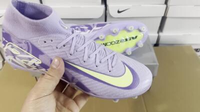 Nike Air Zoom Mercurial Superfly 10 Elite AG Artificial Grass Soccer Cleats - Purple/Yellow/Blue