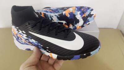 Nike Air Zoom Mercurial Superfly 10 Elite TF Artificial Turf Soccer Shoes - Black/Blue/Orange