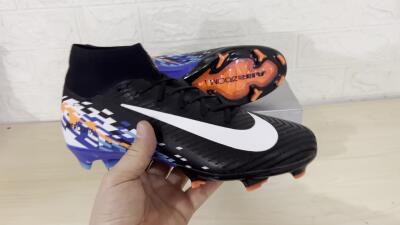 Nike Air Zoom Mercurial Superfly 10 Elite FG Firm Ground Soccer Cleats - Black/Blue/Orange
