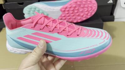 Adidas F50 Elite TF Artificial Turf Soccer Shoes - Jade/Pink/White