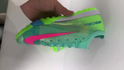 Nike Air Zoom Mercurial Vapor 16 Elite TF Artificial Turf Soccer Shoes - Jade/Pink/White