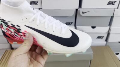 Nike Air Zoom Mercurial Superfly 10 Elite FG Firm Ground Soccer Cleats - White/Black/Red