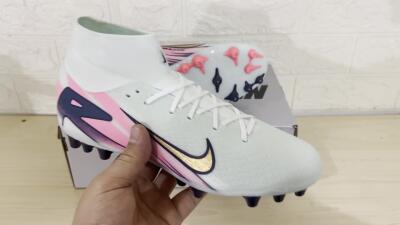 Nike Air Zoom Mercurial Superfly 10 Elite AG Artificial Grass Soccer Cleats - Jade/Gold/Pink