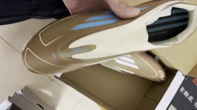 Messi x Adidas F50 Elite Laceless Benito FG Firm Ground Soccer Cleats - Brown/White/Blue