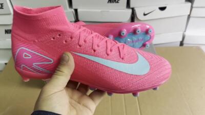 Nike Air Zoom Mercurial Superfly 10 Elite AG Artificial Grass Soccer Cleats - Pink/Jade