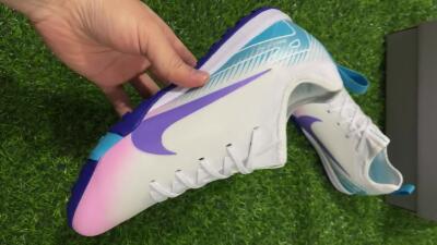 Nike Air Zoom Mercurial Vapor 16 Pro TF Artificial Turf Soccer Shoes - White/Purple/Pink/Jade