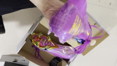 Nike Air Zoom Mercurial Superfly 10 Elite FG Firm Ground Soccer Cleats - Purple/Yellow/Gold