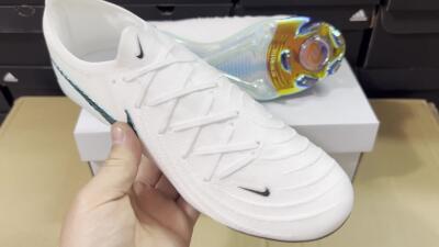 Nike Phantom GX 2 Elite FG Firm Ground Soccer Cleats - White/Black/Jade