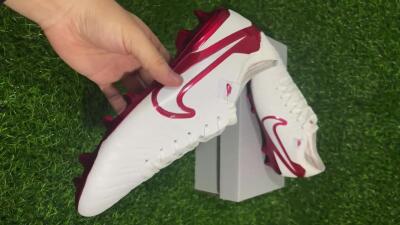 Nike Tiempo Legend 10 Elite FG Firm Ground Soccer Cleats - White/Red