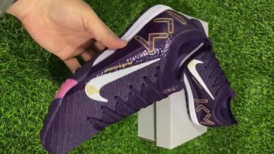 Nike Air Zoom Mercurial Vapor 16 Elite TF Artificial Turf Soccer Shoes - Purple/White/Gold