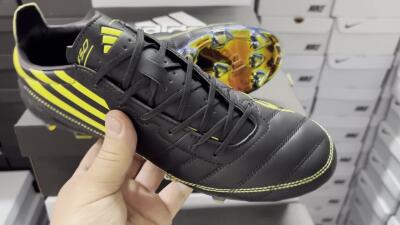 Adidas F50 Elite FG Firm Ground Soccer Cleats - Black/Yellow/Gold