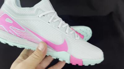 Nike Air Zoom Mercurial Vapor 16 Elite TF Artificial Turf Soccer Shoes - Jade/Pink