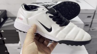 Nike Total 90 III TF Artificial Turf Soccer Shoes - White/Black