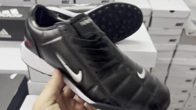 Nike Total 90 III TF Artificial Turf Soccer Shoes - Black/Silver/White