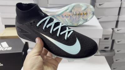 Nike Air Zoom Mercurial Superfly 10 Elite FG Firm Ground Soccer Cleats - Black/Jade