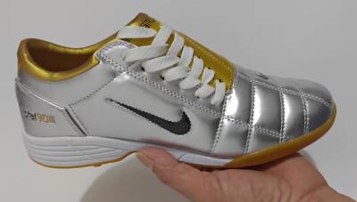 Nike Total 90 III TF Artificial Turf Soccer Shoes - Silver/Black/White