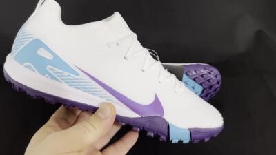Nike Air Zoom Mercurial Vapor 16 Pro TF Artificial Turf Soccer Shoes - White/Purple/Jade